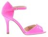 Lacquered sandals in the color of Guisera neon pink - Shoes