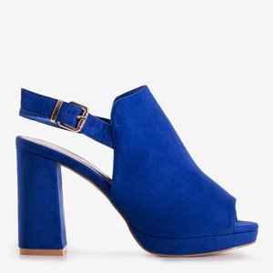 Ladies' Wefira high-heeled cobalt sandals - Footwear