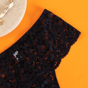 Ladies' black lace thong - Underwear
