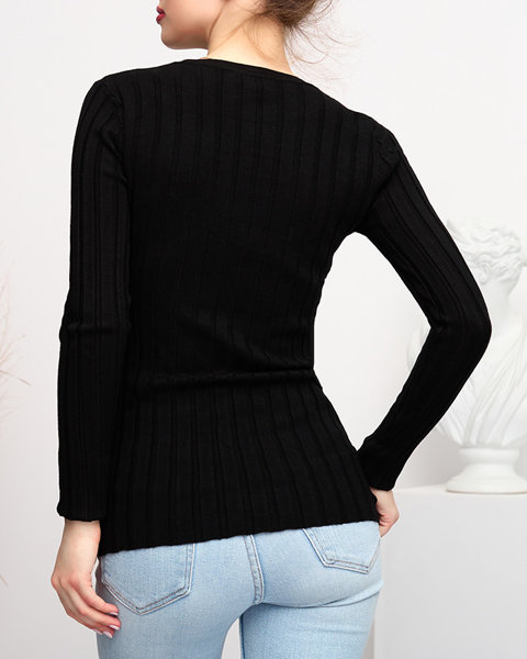 Ladies 'black striped sweater - Clothing