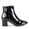 Lekha black lacquered boots on a higher post - Footwear