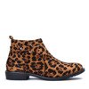 Leopard print boots with flat heels Khloe - Footwear