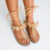 Light brown Celione tied flip-flops - Footwear