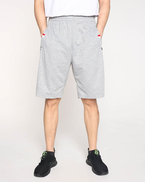 Light gray men's sweat shorts - Clothing