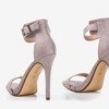 Light gray sandals on a higher heel Suella - Footwear 1