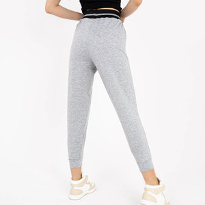 Light gray women's sweatpants - Clothing