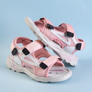 Light pink children's sandals with Velcro Bloccia - Shoes