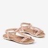 Light pink sandals decorated with cubic zirconia Sesilia - Footwear 1