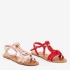 Light pink sandals with fringes Minikria - Footwear 1