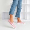 Light pink slip-ons with Enida glitter - Footwear