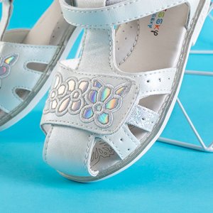 Lorra shiny velcro sandals for children - Footwear