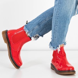Matens red lacquered women's boots - Footwear