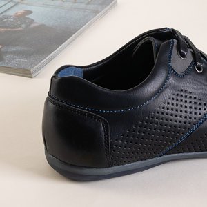 Men's black openwork shoes Lordo - Footwear