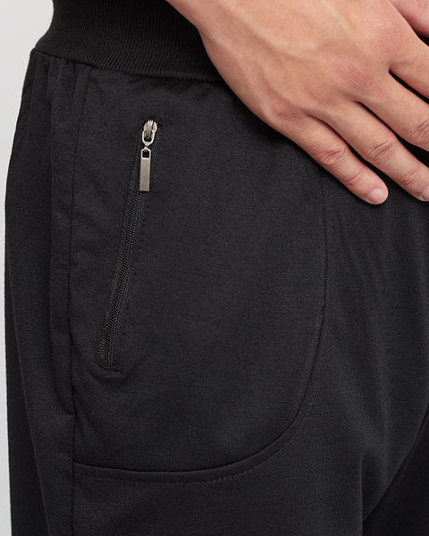 Men's black sweatpants with pockets - Clothing
