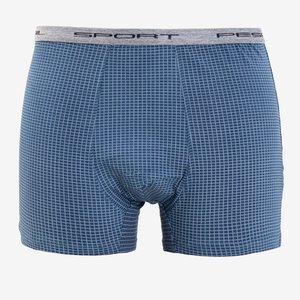 Men's blue checkered boxer shorts - Underwear