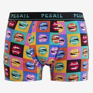 Men's colorful boxer shorts with prints - Underwear