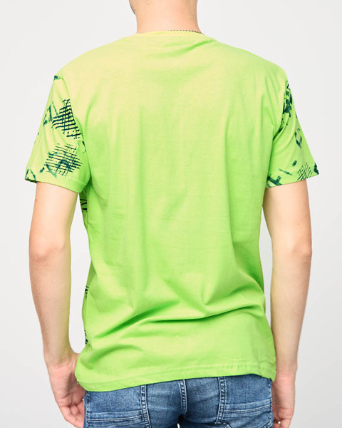 Men's green t-shirt with the words ENJOY- Clothing