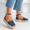 Navy blue espadrilles with Narilina cut-out - Footwear