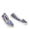 Navy blue flower espadrilles Lyuba - Footwear
