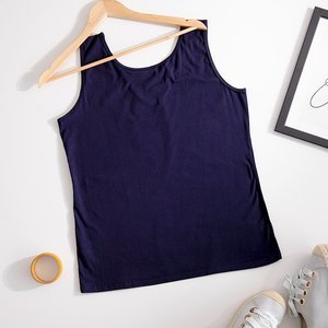 Navy blue women's strapless top - Clothing