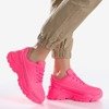 Neon pink women's sneakers on a massive Lera sole - Footwear 1