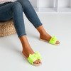 Neon yellow slippers with a Masmalla bow - Footwear