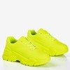 Neon yellow women's sneakers on a massive Lera sole - Footwear 1