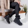 Nevisa Black Women's Lace-Up Snow Boots - Footwear
