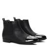 OUTLET Black boots made of ecological leather Wessonime - Footwear