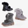 OUTLET Black children's snow boots with fur Eniki - Footwear