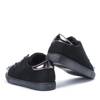 OUTLET Black sneakers with cubic zirconia Emilyana - Footwear