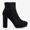 OUTLET Black women's boots on the Pilas post - Footwear