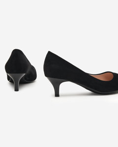 OUTLET Black women's pumps on a low heel Ikerina - Shoes