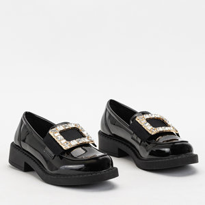 OUTLET Black women's shoes with Iolara crystals - Footwear