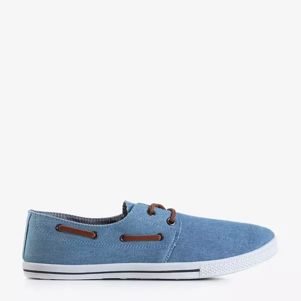 OUTLET Blue denim men's Raisan sneakers - Footwear