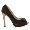 OUTLET Brown pumps on a pin with a bow Acme - Shoes