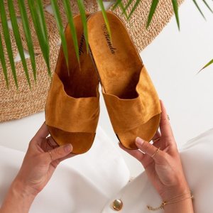 OUTLET Brown women's slippers by Ratia - Shoes