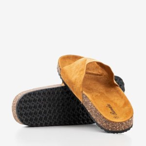 OUTLET Brown women's slippers by Ratia - Shoes