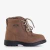 OUTLET Dark brown boys' hiking boots Bimba - Shoes