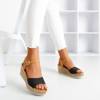 OUTLET Erios black wedge sandals - Footwear