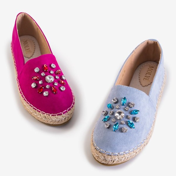 OUTLET Fuchsia women's espadrilles with Lucila decorations - Shoes