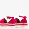 OUTLET Fuchsia women's sandals on the Mora platform - Footwear