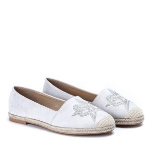 OUTLET Gray espadrilles with a Borneo patch - Shoes