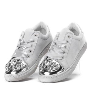 OUTLET Gray sneakers with stones Emilyana - Footwear