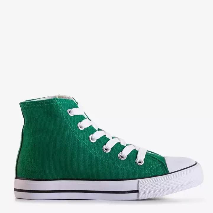 OUTLET Green children's high sneakers Wikitoria - Footwear