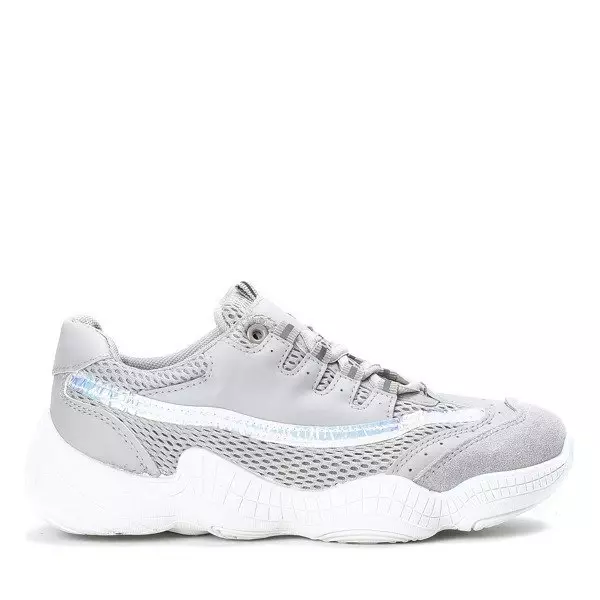 OUTLET Light gray sports shoes with a higher sole Zooey - Footwear