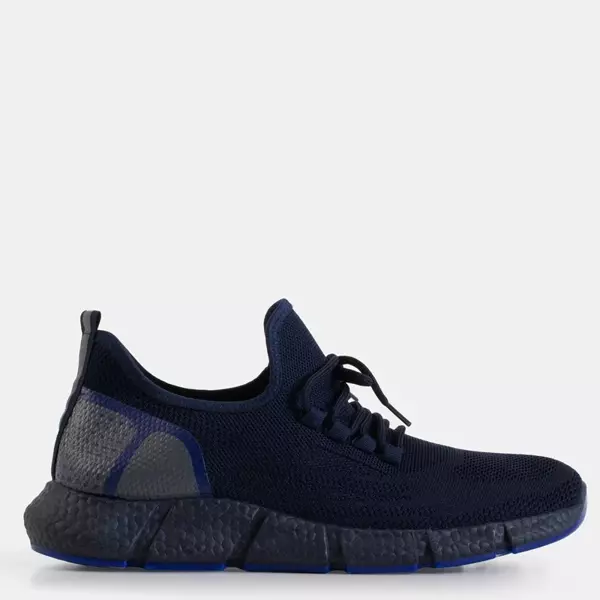 OUTLET Men's navy blue slip-on sports shoes Dennis - Footwear