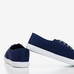 OUTLET Navy blue sneakers with studs Odila - Footwear