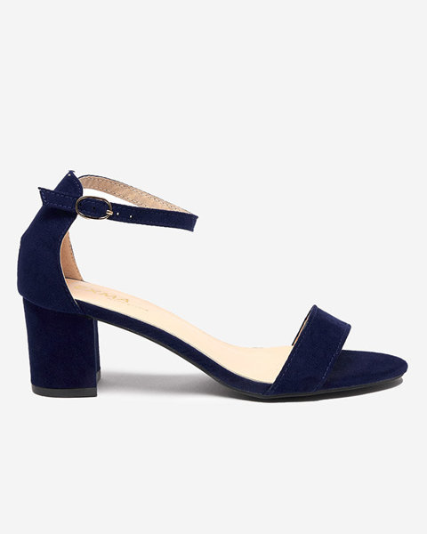 OUTLET Navy blue women's sandals on the Nelino post - Footwear