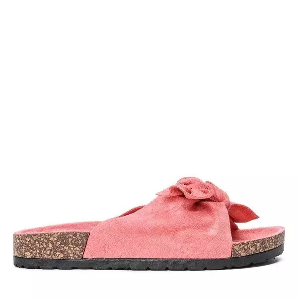 OUTLET Pink flip-flops with a bow Summer Blow - Footwear